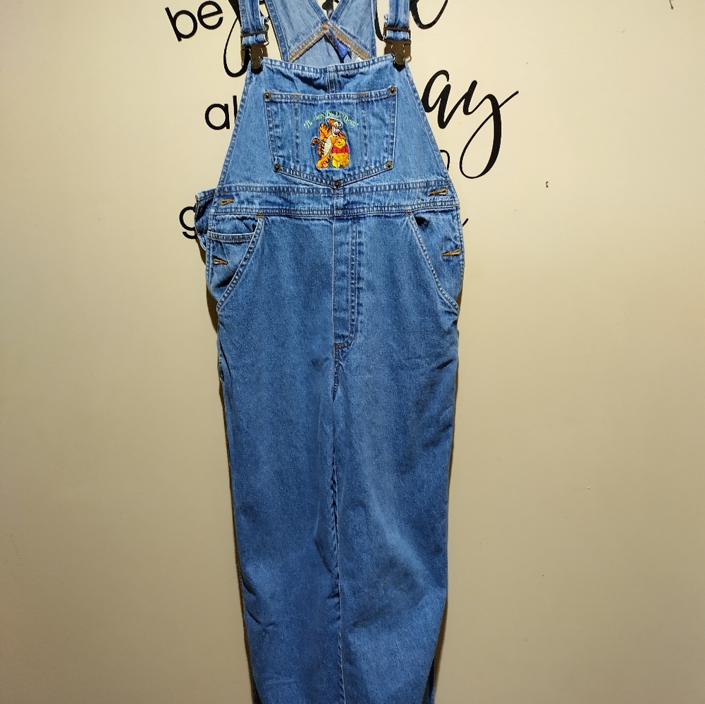 Vintage Hey There Buddy Bear. Pooh and Tigger women's overalls  Size S/
